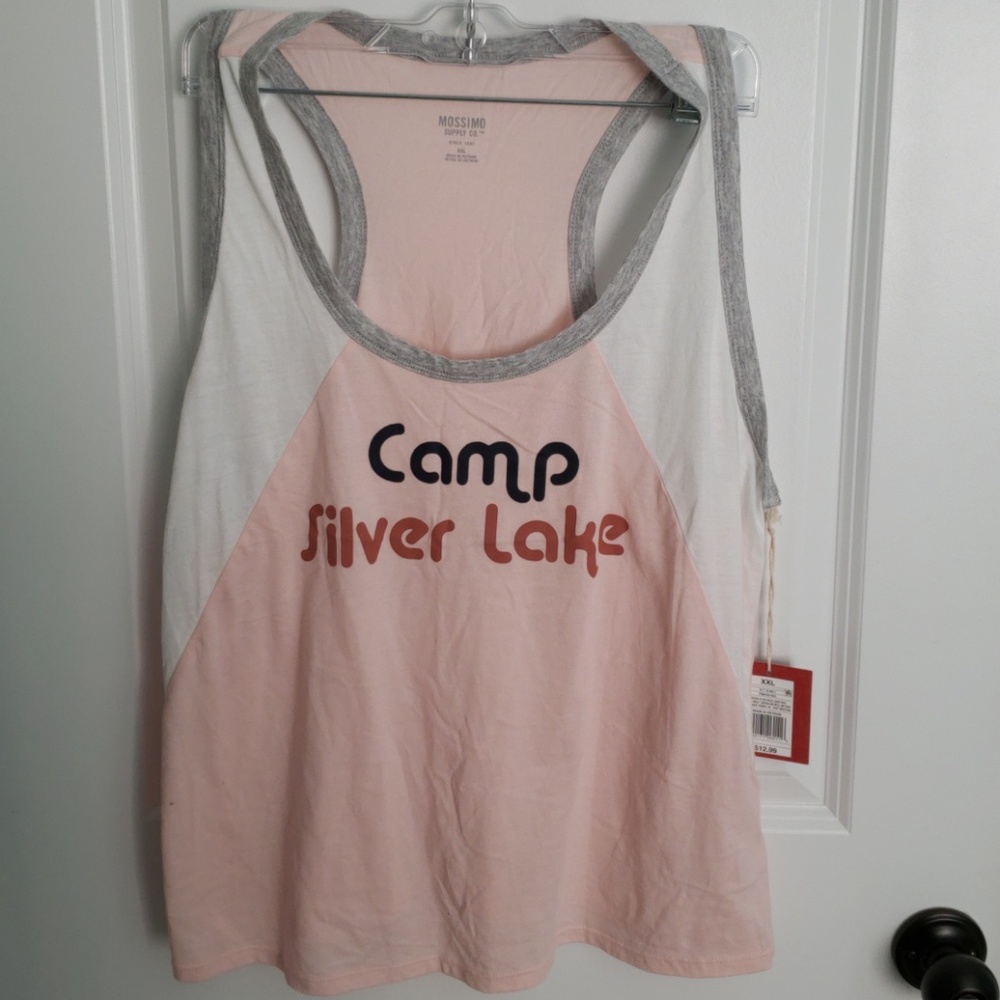 BNWT Mossimo Camp Silver Lake racerback tank